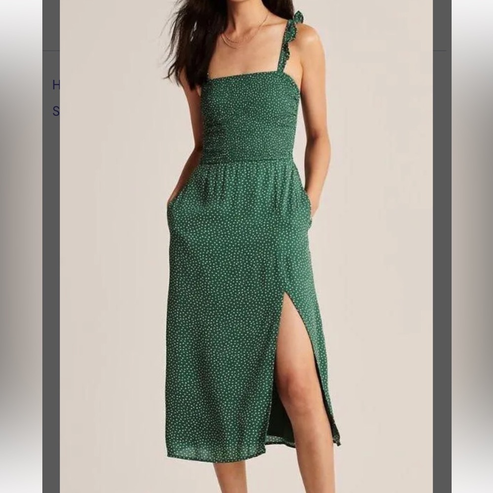 Polka dot midi dress